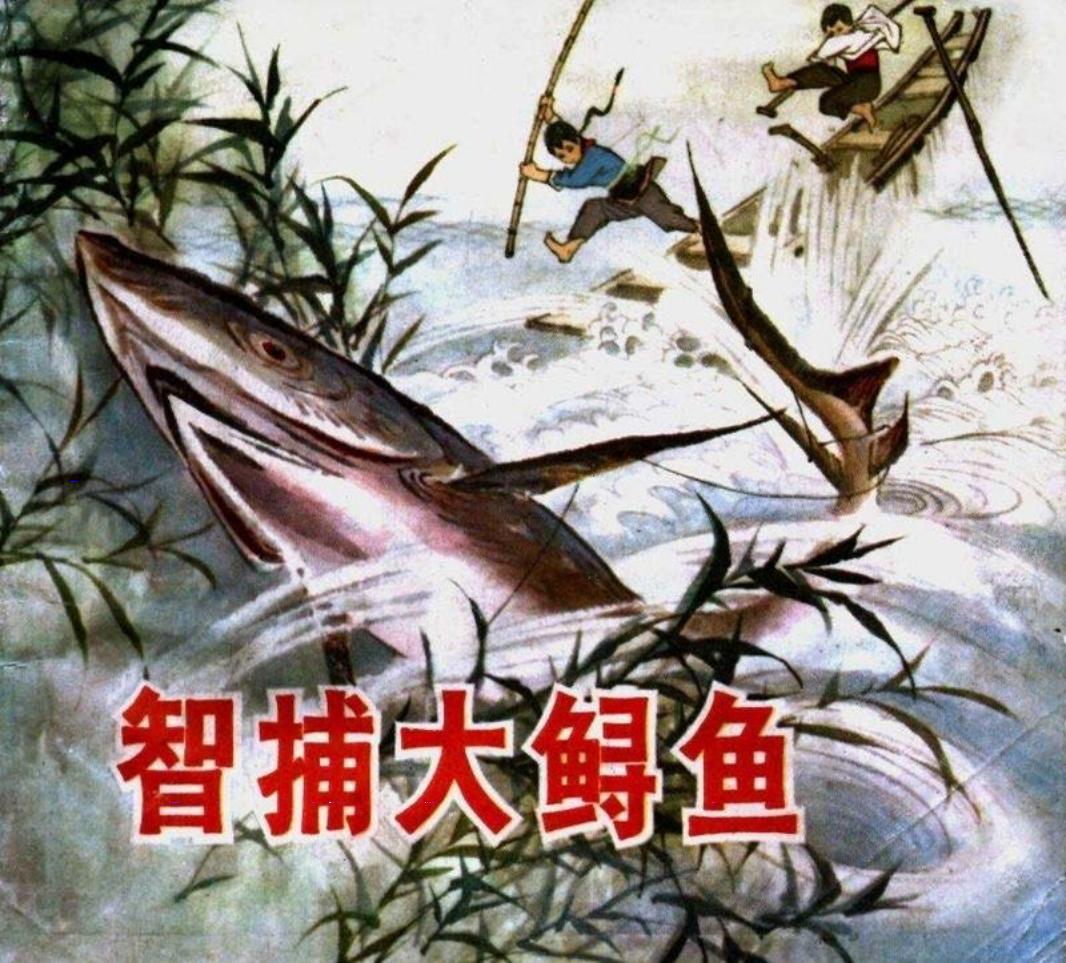 智捕大鲟鱼-彩绘